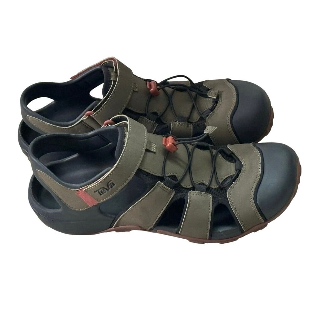 Teva Flintwood Men’s Size 13 Olive Closed Toe Water Hiking Sandals 1118941